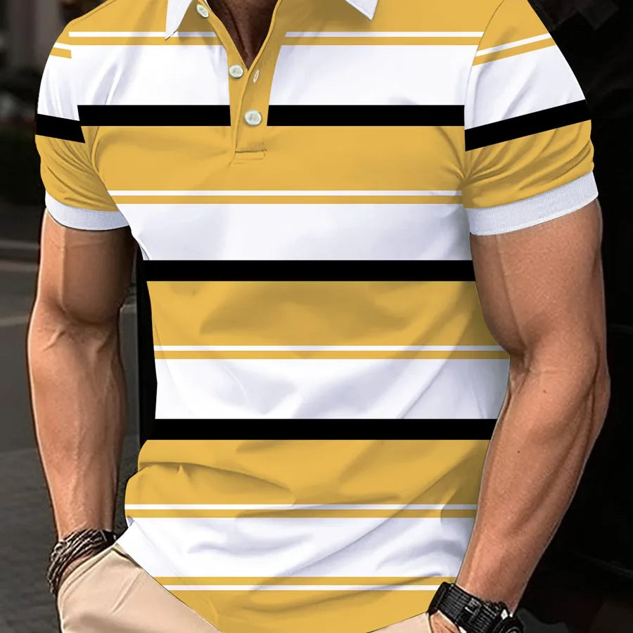 Wholesale Men's Spandex Polyester Twilled Satin Casual Classic Style 3D Print Short Sleeve Men's T-shirt