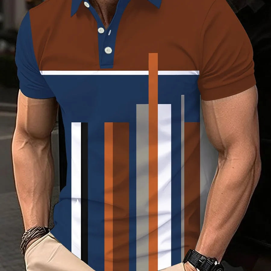 Wholesale Men's Spandex Polyester Twilled Satin Casual Classic Style 3D Print Short Sleeve Men's T-shirt