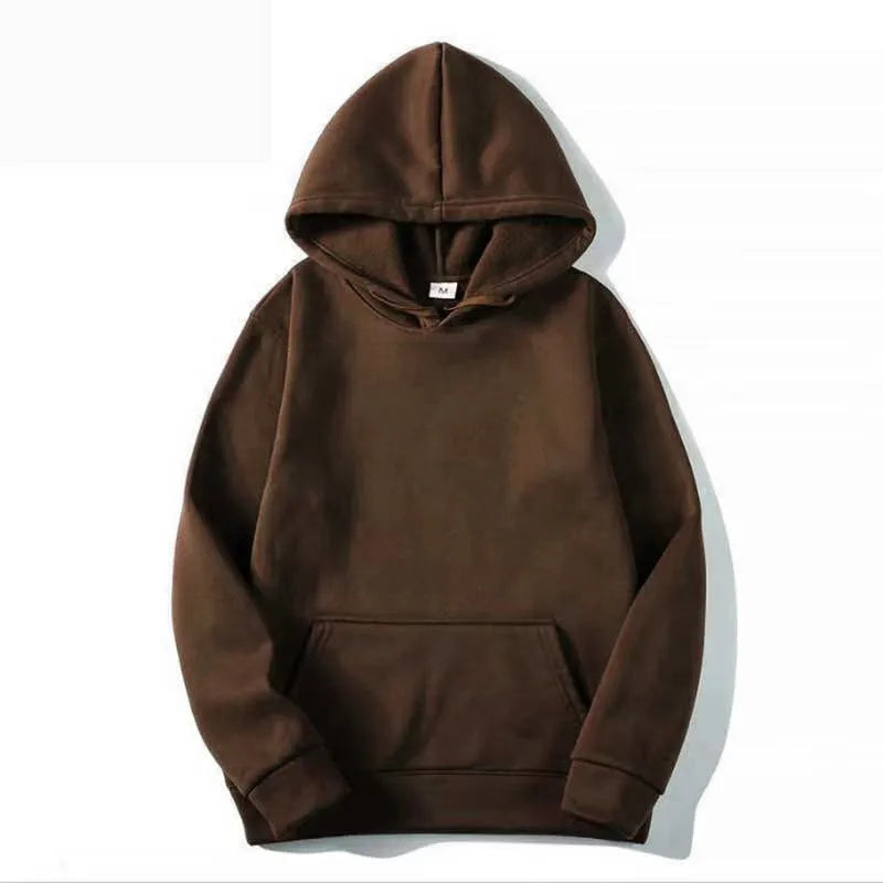 Thickened Solid Color Hoodie Unisex Cultural T-shirt 18 Colors Sports Couple Hoodie Casual Loose Fit Zipper Round Neck Short Sleeve