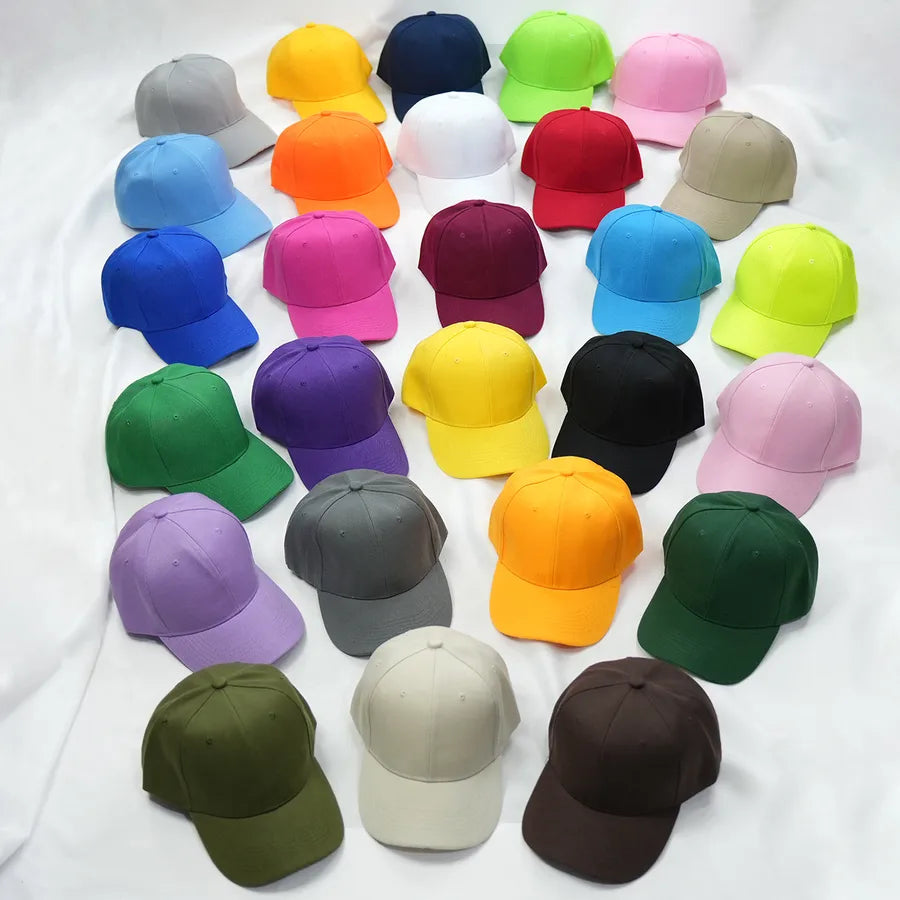 Solid Color Baseball Cap Outdoor Advertising Cap Peaked Cap Light Board Cap Curved Brim Hip Hop Hat Men's and Women's Sun Hat Travel
